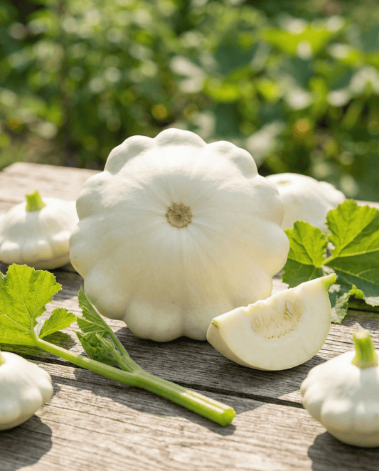 Patisson Squash Seeds Custard White Cucurbita Pepo Annual