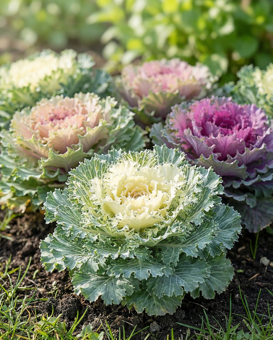 Ornamental Kale Seeds Brassica Oleracea Annual Mix Fringed Leaved Mixed