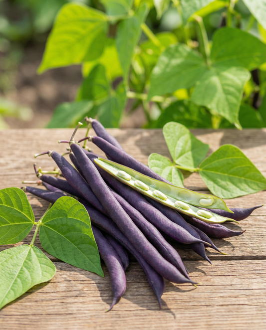 Dwarf Bean Seeds Purple Queen Phaseolus Vulgaris Annual