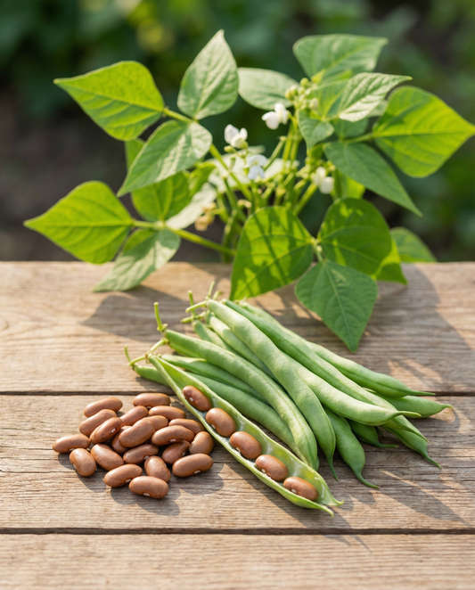 Bush Bean Seeds Brown Dutch Phaseolus Vulgaris Annual 100g
