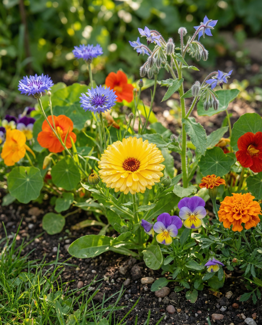 Edible Flower Seeds Mixture Organic Annual Mix 2.3g Pack