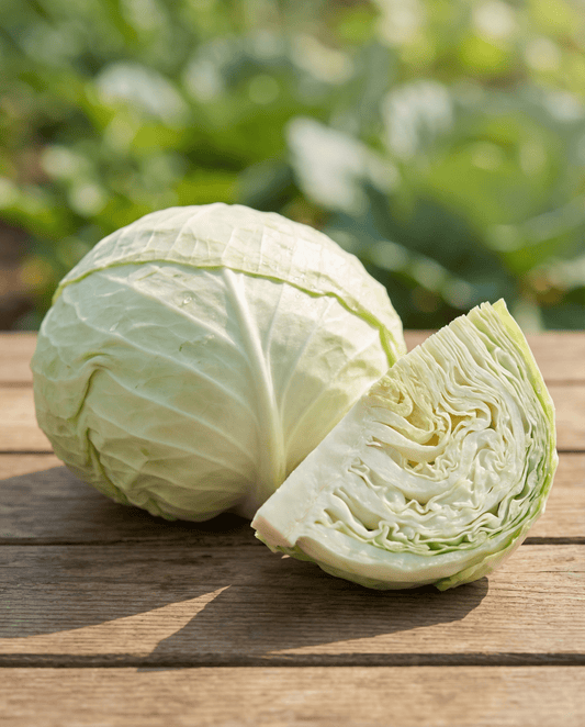 Flat White Cabbage Seeds Spring Salute F1 Brassica Oleracea Annual