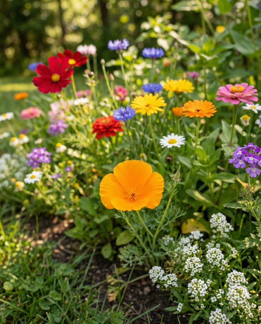 Summer Flowers Seed Mix Annual 25m2 Coverage 20 Varieties