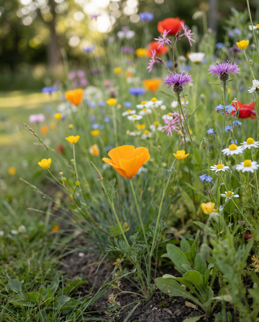 Flowers For Grass Borders Seeds Annual Perennial Mix 15 M2 Pack