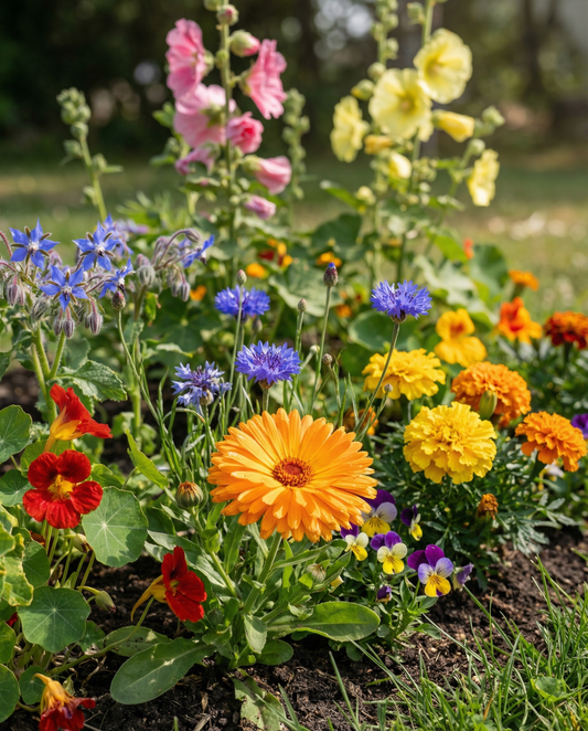Edible Flowers Seeds Annual Mix 7 Varieties 15m2 Pack