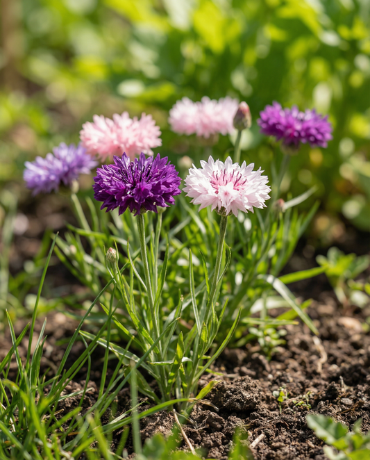 Cornflower Seed Tape Centaurea Cyanus Annual Mixed Double Flowered 7.5m