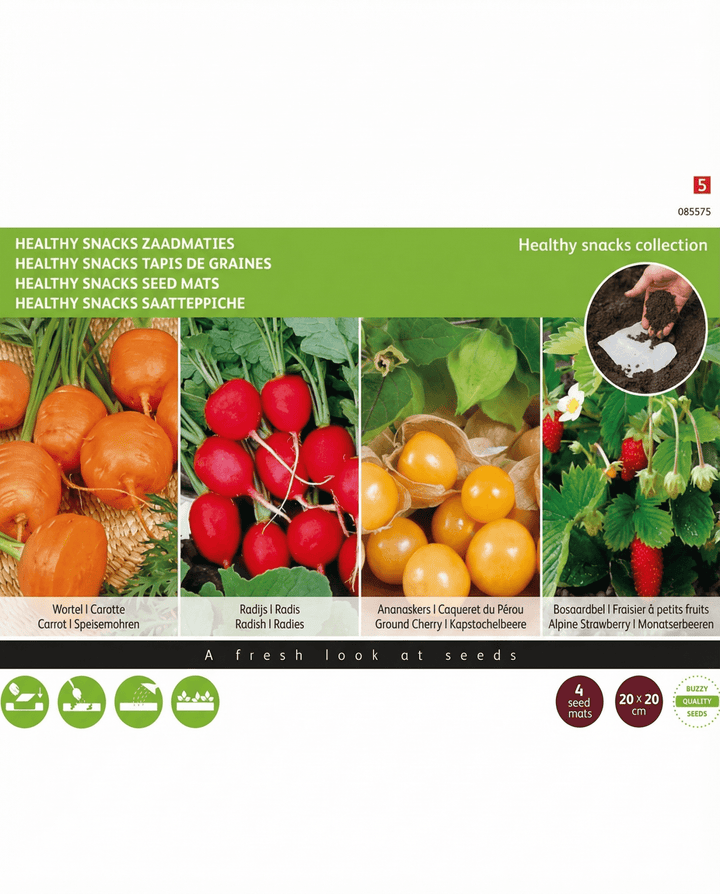 Healthy Snacks Seed Mats Daucus Carota 4 Mats 20x20 Cm