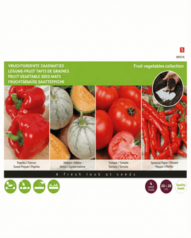 Fruit Vegetable Seed Mats Capsicum Annuum 4 Pack 20x20 Cm