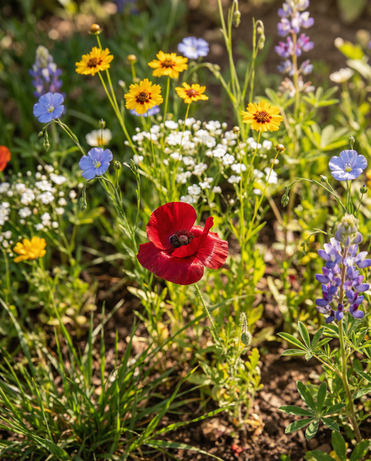 Native Flower Mix Seeds Annual 15m2 Coverage