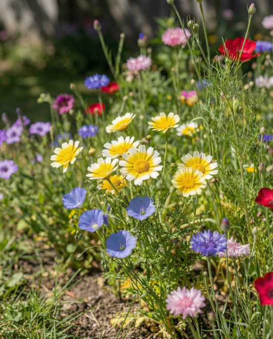 Native Wildflower Mix Seeds Annual Flowers Blend 25m2 Coverage