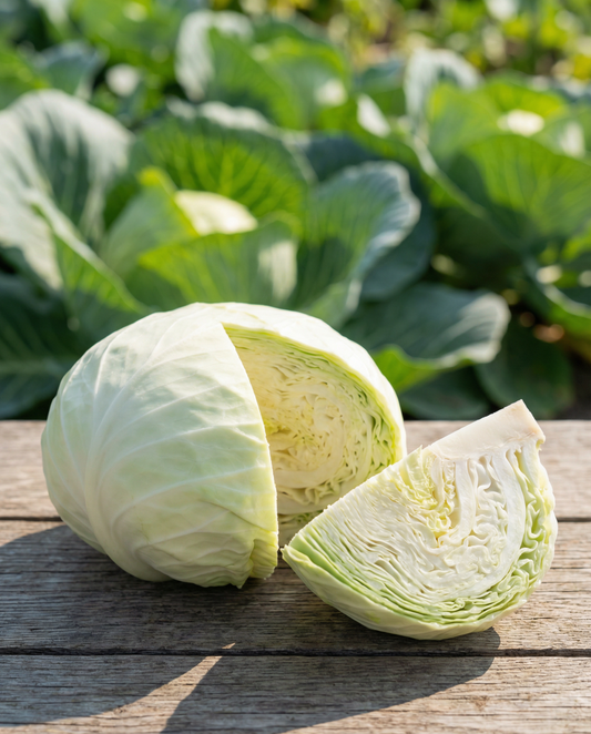 Flat White Cabbage Seeds Spring Salute F1 Brassica Oleracea Annual F1 Hybrid