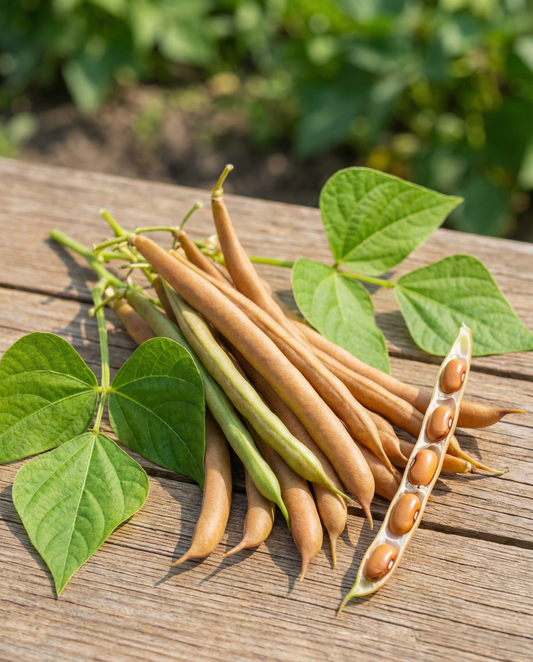 Bush Beans Seeds Brown Dutch Phaseolus Vulgaris Annual 25g