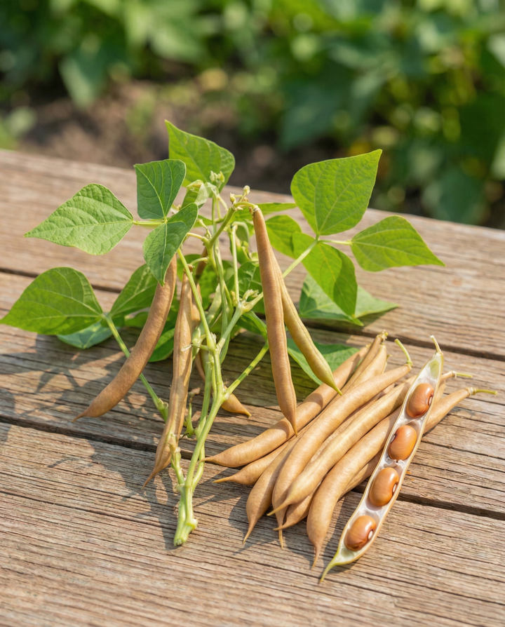 Bush Beans Seeds Brown Dutch Phaseolus Vulgaris Annual 25g