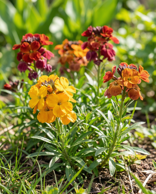 Wallflower Seeds Tom Thumb Mixed Biennial Erysimum Cheiri