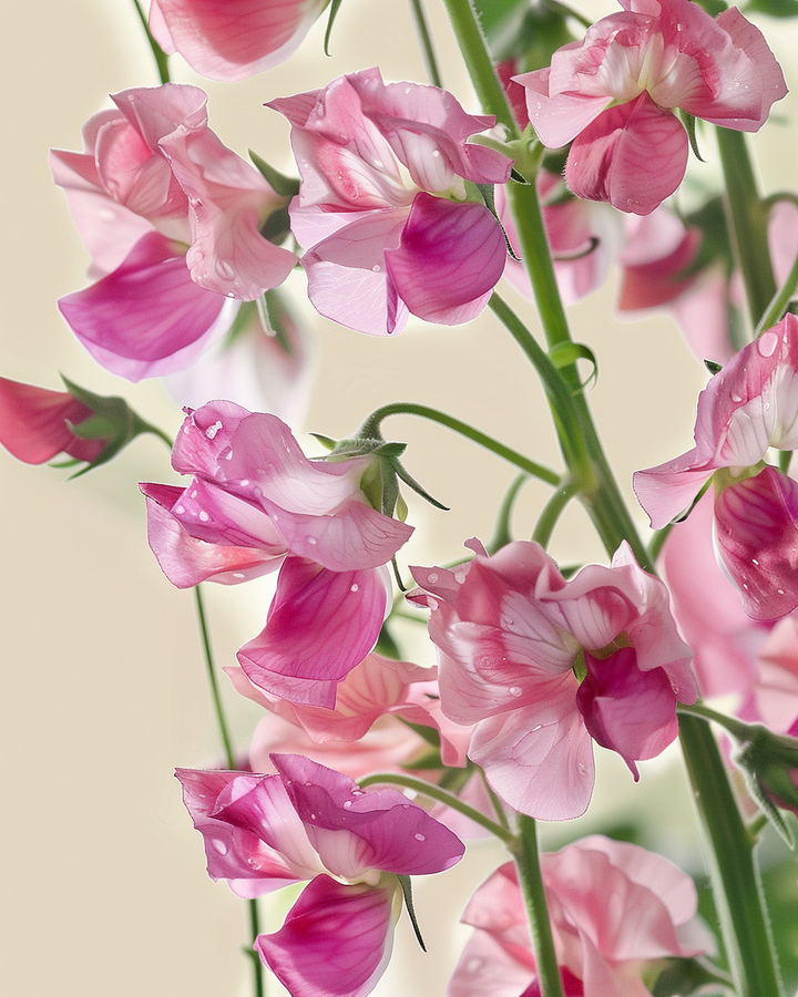 Organic Sweet Pea Seeds Lathyrus Odoratus Painted Lady Flowers
