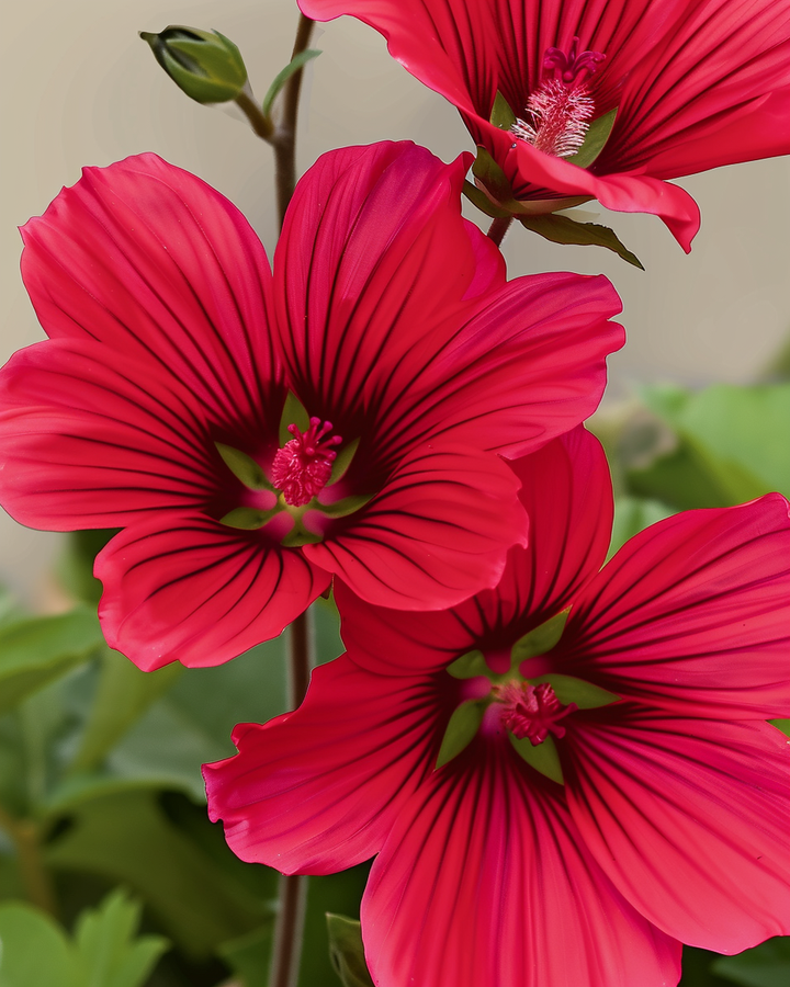 Biological Malope Seeds Malope Trifida Red Queen Flowers