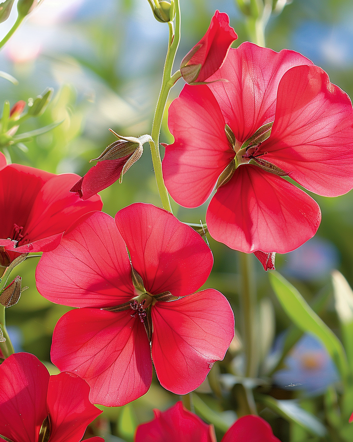 Red-Flowering Flax Seeds Linum Grandiflorum Annual Flowers
