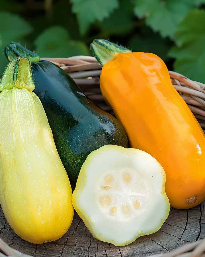 Patisson Courgette Seeds Cucurbita Pepo Colour Mix Vegetables