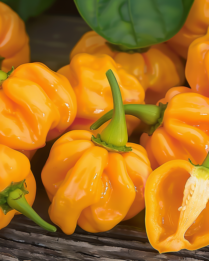 Habanero Pepper Seeds Orange Capsicum Chinense Hot Chili Fruits