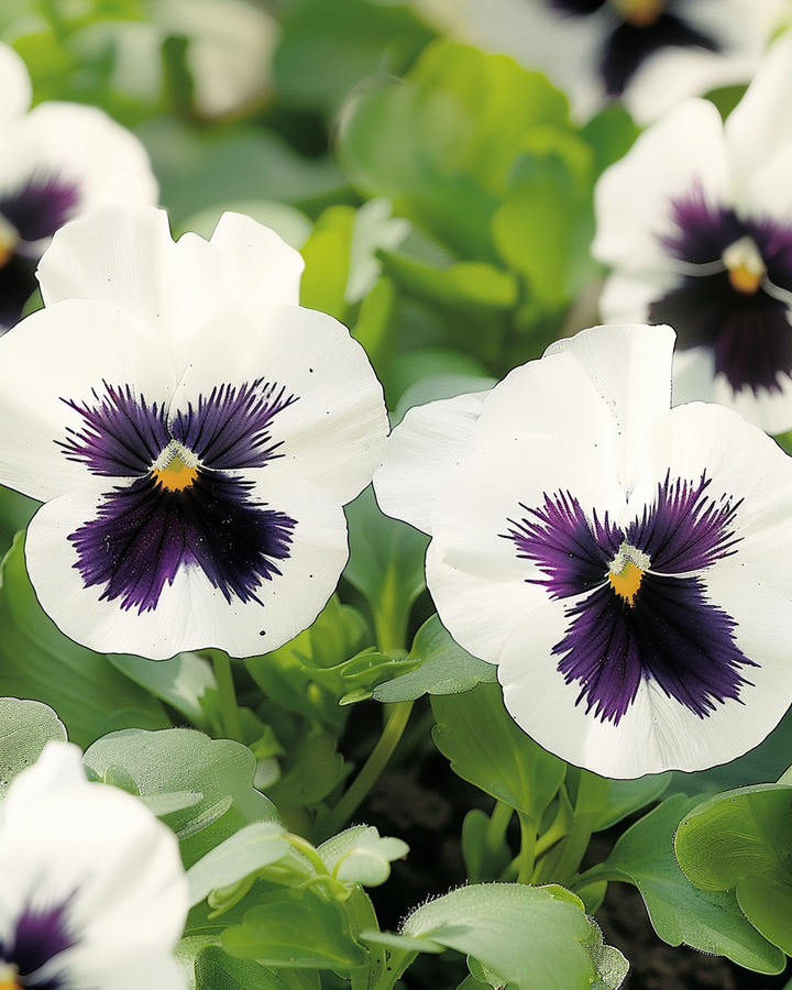 Viola Seeds Silverbride Large Flowers Viola Wittrockiana