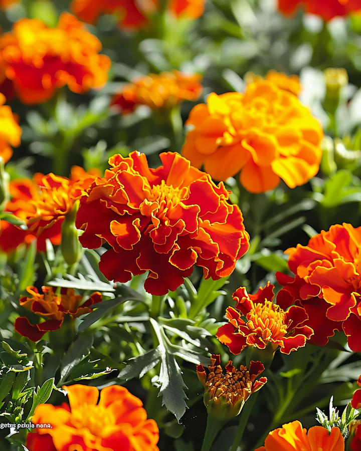 African Marigold Seeds Tagetes Patula Nana Petite Harmony