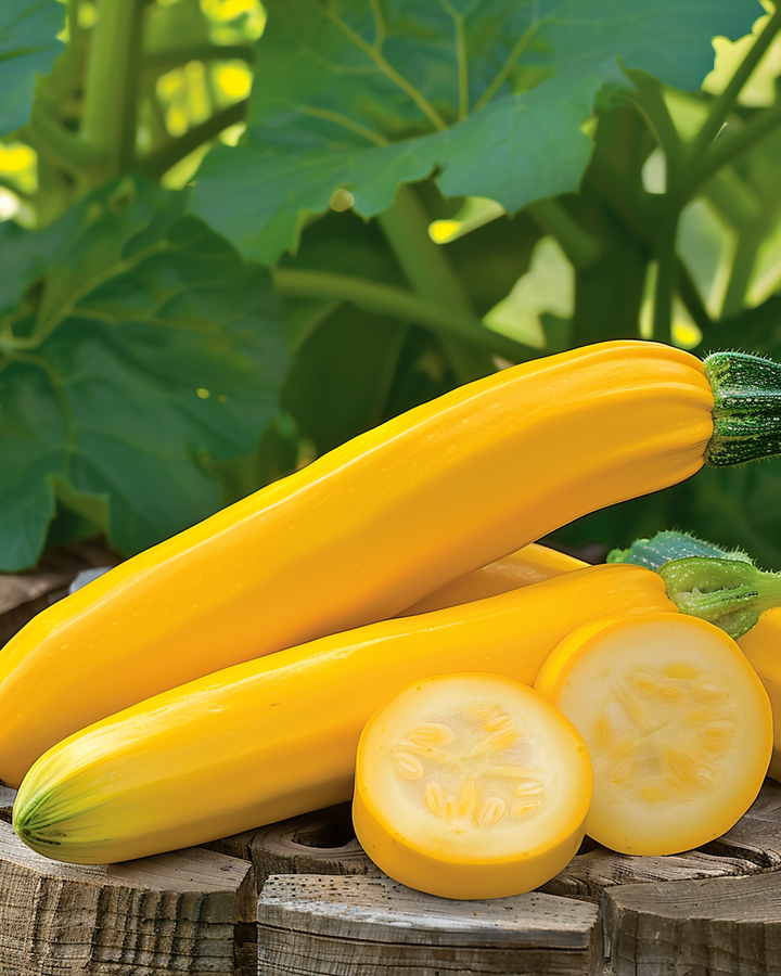 Gold Rush Courgette Seeds Cucurbita Pepo Yellow Fruit Yield