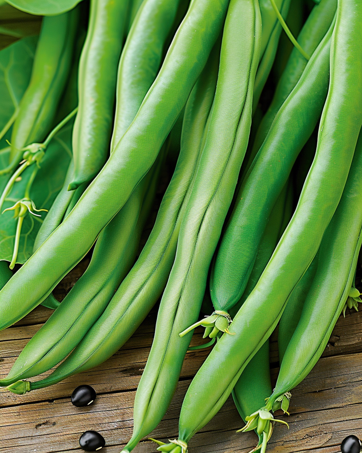 Cobra Pole Bean Seeds Phaseolus Vulgaris Black Seeded Variety