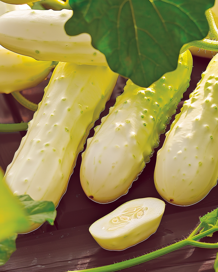 White Wonder Cucumber Seeds Cucumis Sativus L. Vegetable Variety