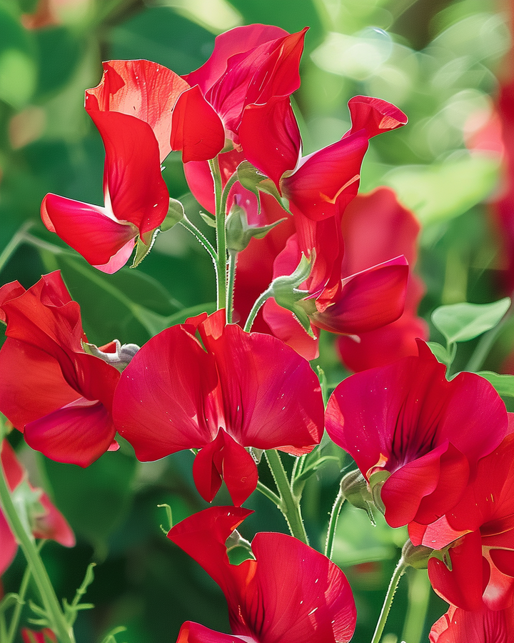 Sweet Pea Seeds Lathyrus Odoratus Royal Family Red Flowers