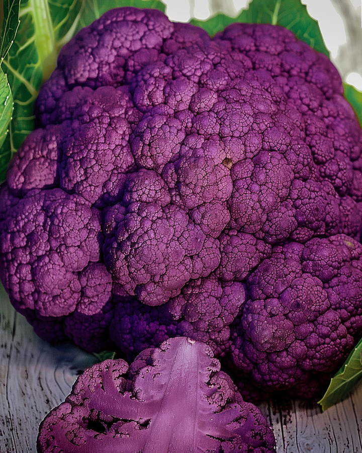 Purple Cauliflower Seeds Brassica Oleracea Cavolfiore Sicilia Violetto