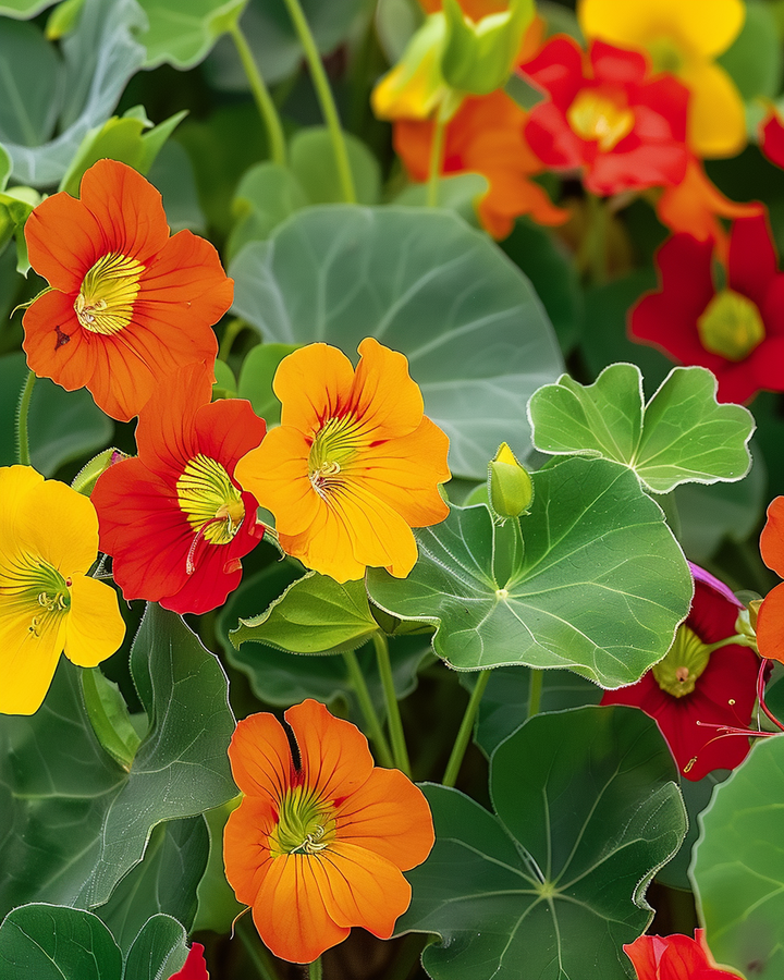 Nasturtium Seeds Tropaeolum Majus Single-Flowered Mixed Variety