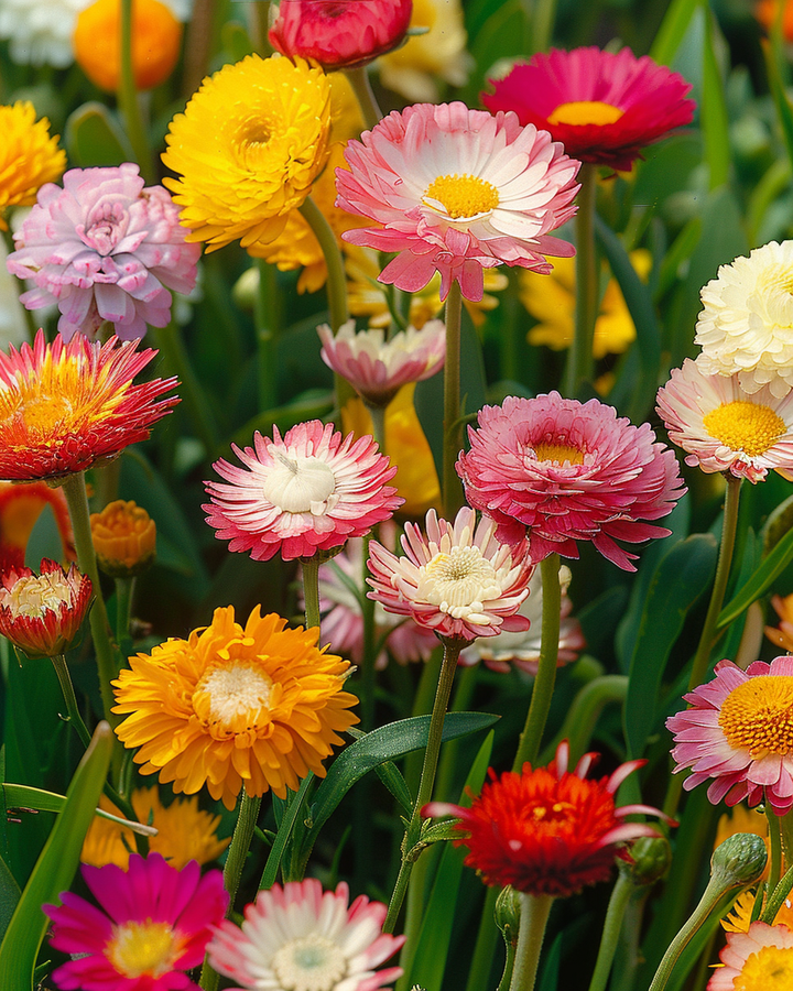 Everlasting Flowers Mixture Dried Flower Bouquet Mix Seeds