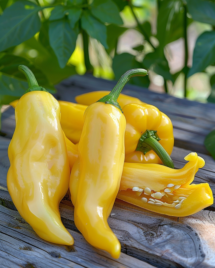 Sweet Yellow Horn Pepper Seeds Capsicum Annuum L.