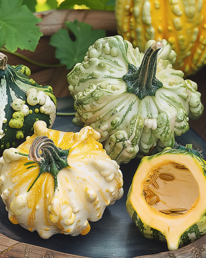 Crown Of Thorns Gourd Seeds Cucurbita Pepo Ornamental Fruits