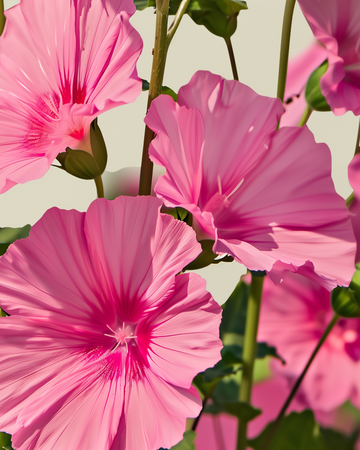 Organic Lavatera Seeds Lavatera Trimestris Pink Red Flowers
