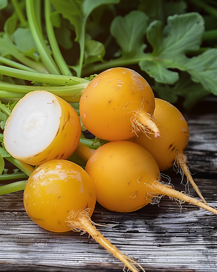 Yellow Radish Seeds Raphanus Sativus Zlata Round Variety