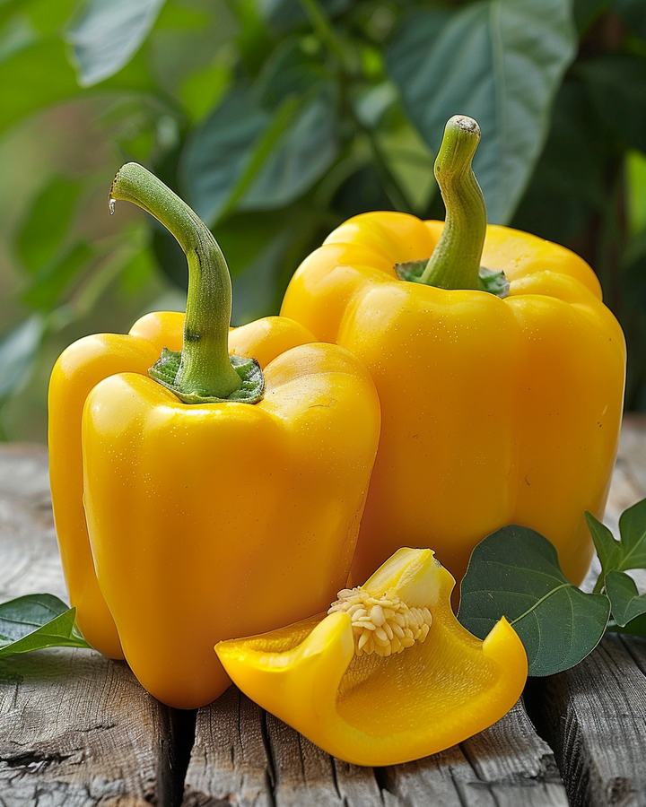 Yellow Bell Pepper Seeds Capsicum Annuum L. Sweet Fleshy