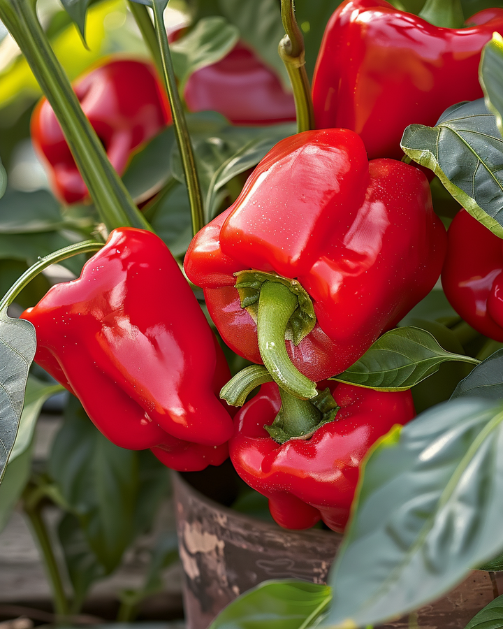 Sweet Pepper Seeds Redskin F1 Capsicum Annuum Compact Red Variety
