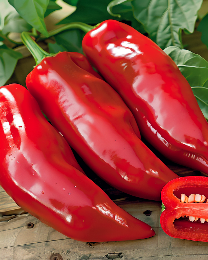 Paprika Atris Hybrid F1 Capsicum Annuum Seeds Red Cowhorn Variety