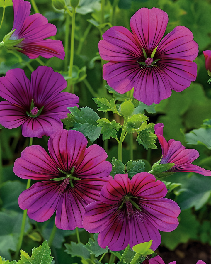 Trechtermalva Purple Queen Malope Trifida Flower Seeds