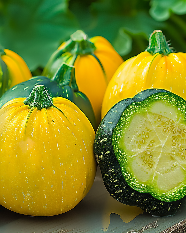 Round Courgette Seeds Cucurbita Pepo Mixed Color Varieties