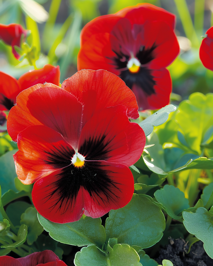 Viola Seeds Violin Sunset Red Large Flowers Viola Wittrockiana