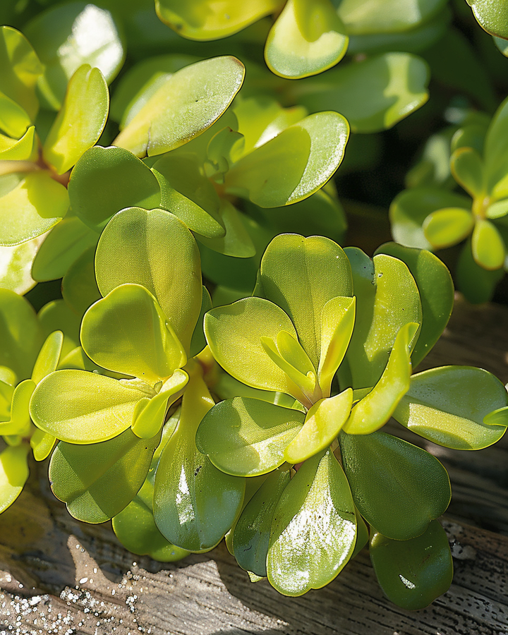 Corn Salad Broadleaf Yellow Seeds Portulaca Oleracea Vegetable