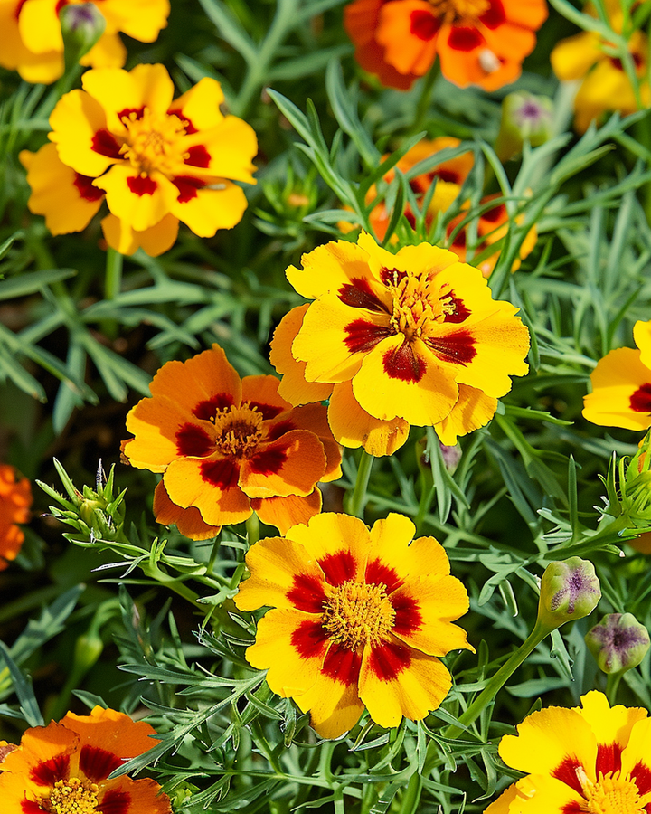 African Marigold Seeds Tagetes Tenuifolia Starfire Edges