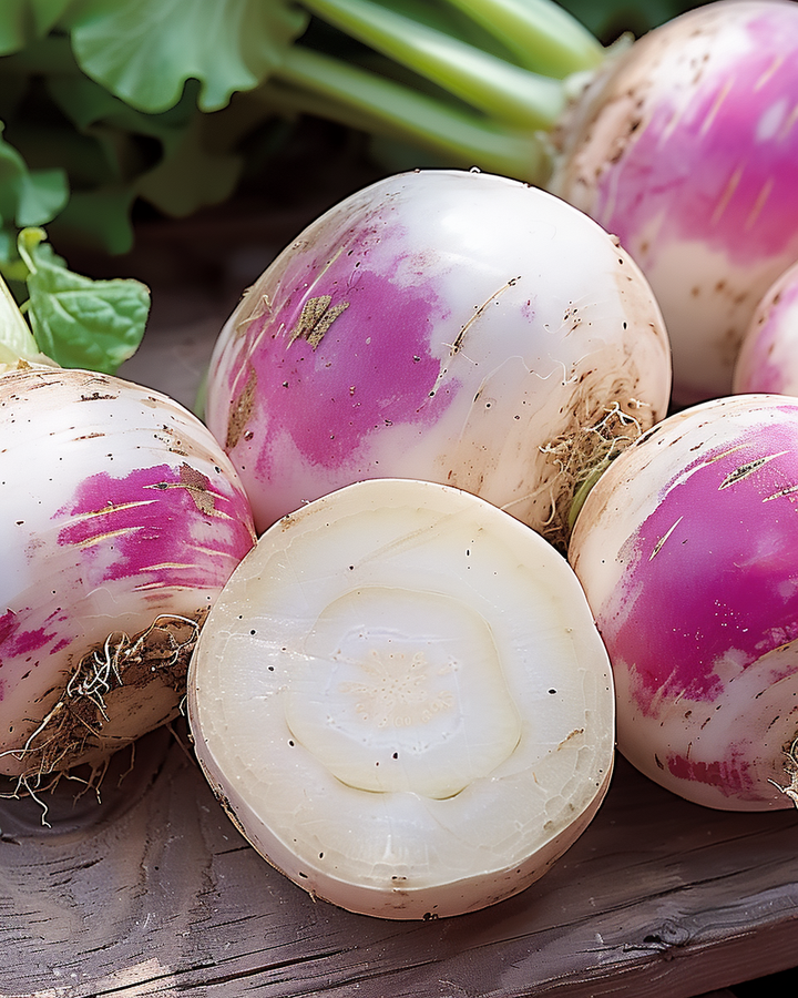 Turnip Seeds Brassica Rapa Round White Red Top Nancy