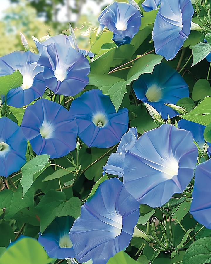 Climbing Morning Glory Seeds Ipomoea Tricolor Clarks Blue