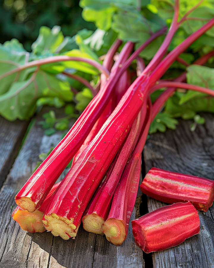 Rhubarb Seeds Rheum Rhabarbarum L Large Red Stems Perennial