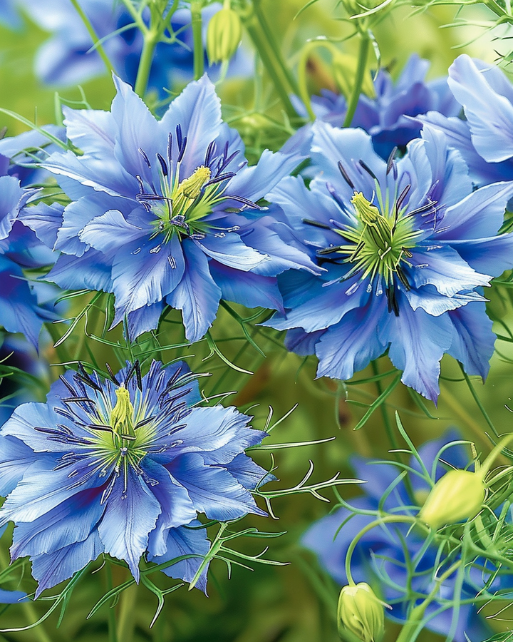 Nigella Seeds Nigella Damascena Double Blue Flowers For Bouquets