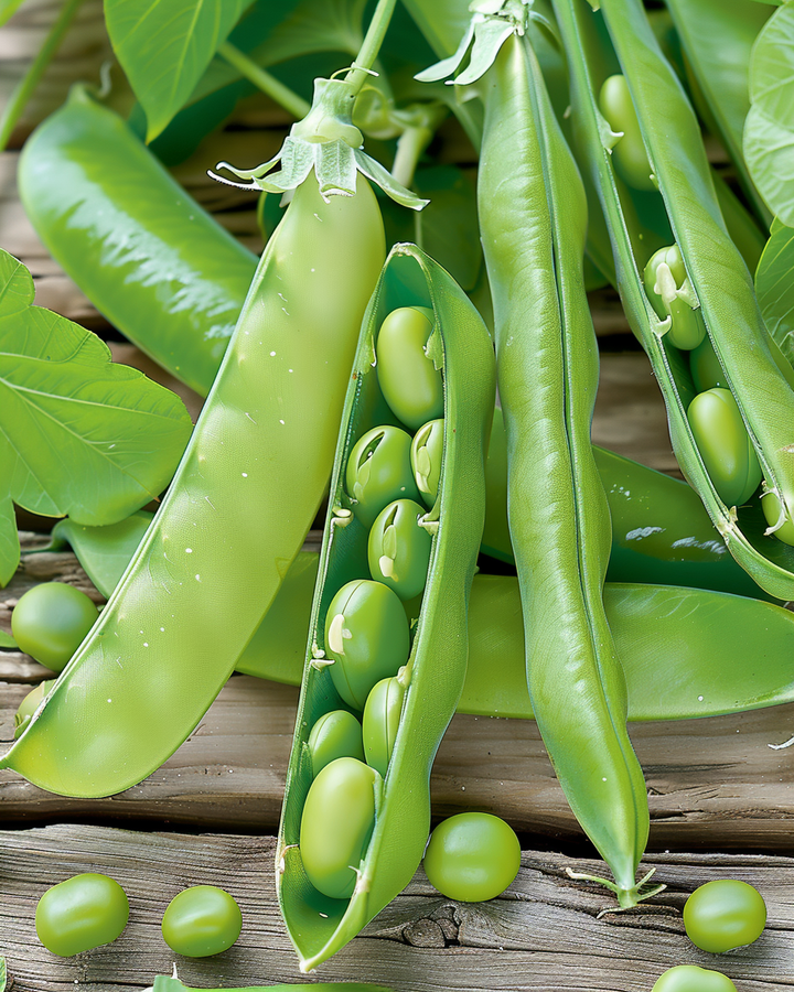 Sugar Snap Peas Pisum Sativum Seeds Sweet Compact Growth Variety
