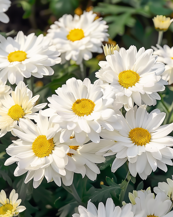 Chrysanthemum Silver Princess Seeds Chrysanthemum Maximum Large White Flowers